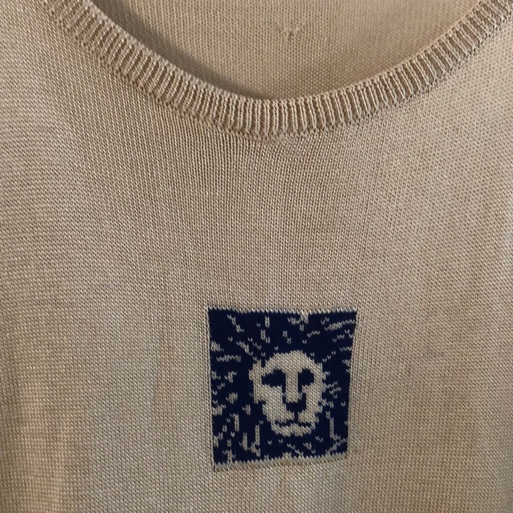 Vintage Ann Klien logo beige sweater